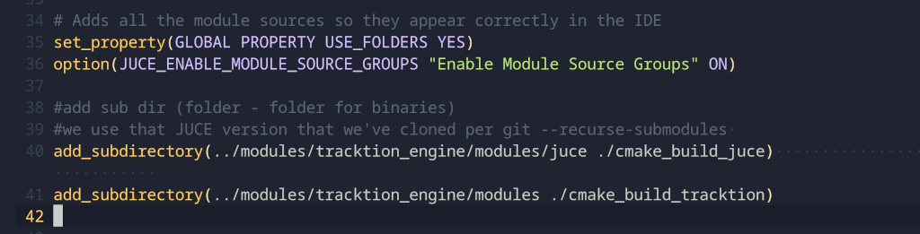 some code in a CMakeLists.txt